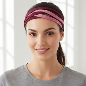 Nike Women's Strappy Sweatband Running Sports Dark Beetroot Headband One Size